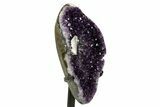 Sparkling Amethyst Geode With Metal Stand - Uruguay #371907-2